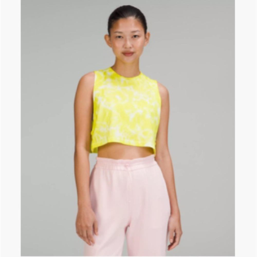 Lululemon All Yours Cropped Cotton Tank Top *Tie Dye 6